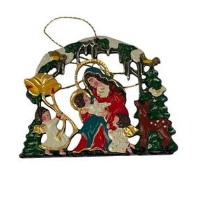 Christmas in the Forest Mary and Baby Jesus Ornament Made in Germany by Pinnacle
